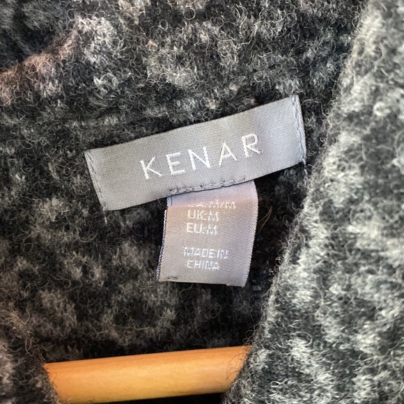 Woman’s Wool sweater wrap - Med black and grey - Picture 5 of 6